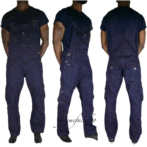 Peviani Combate Peto Vaquero para Hombre, Mono Indigo Hip Hop Urban Puerto  Cargo | eBay