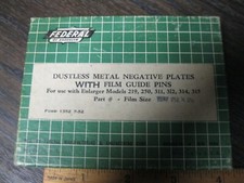 Federal Dustless Metal Negative Plate Vintage Darkroom film size 2 1/4 1347