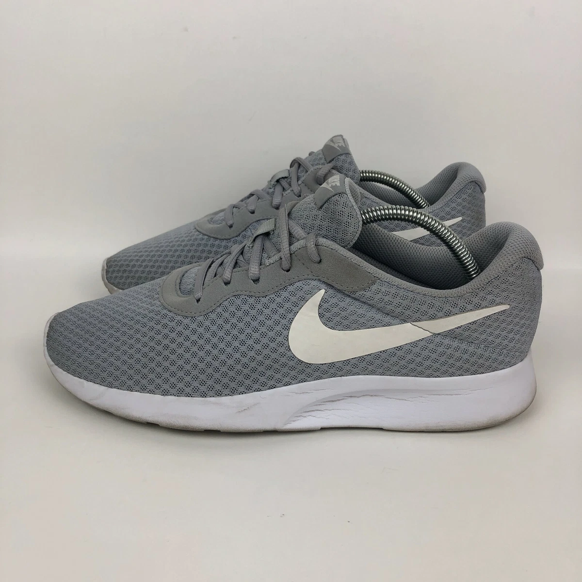 Nike Tanjun Wolf Grey White Running Shoe Mens Size 10.5 Athletic Walk Training