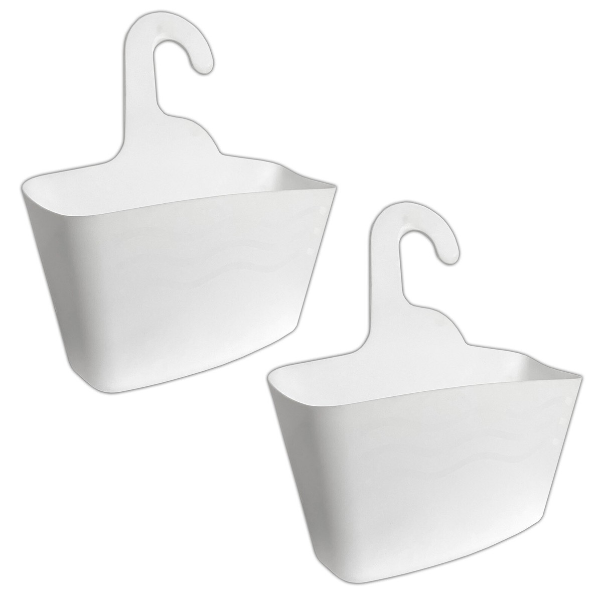 Cestino Doccia A 2 Scomparti Com-four - Grigio 36x25 Cm - Con Ganci Regolabili - Per Gel E Accessori - Foto 10