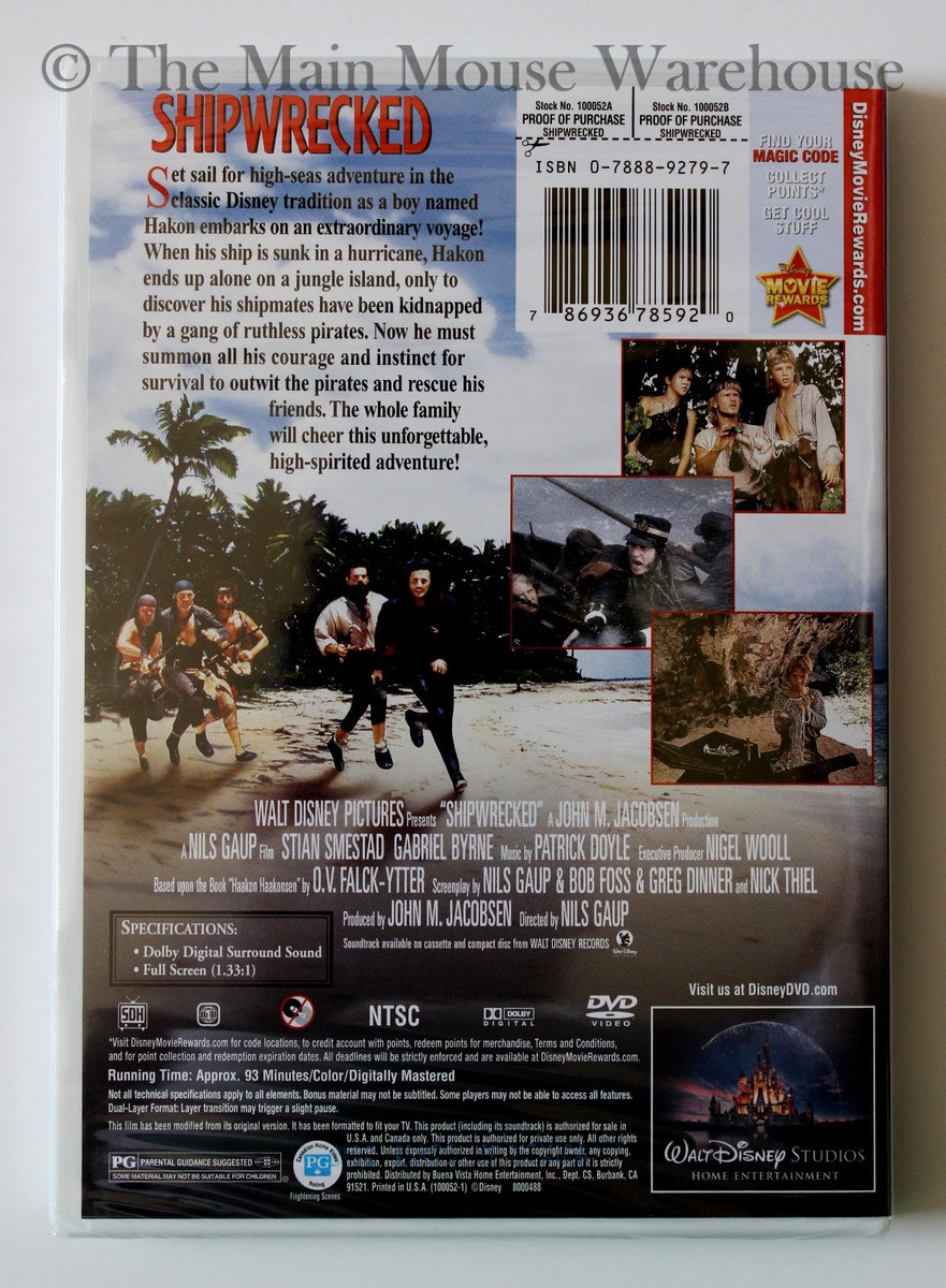 Classic Disney Tradition High Seas Adventure Pirates Shipwrecked