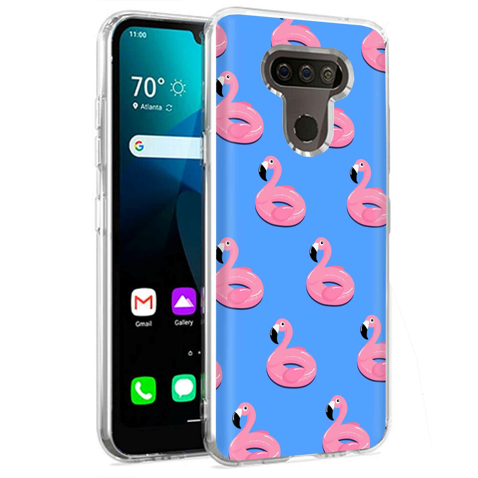 Phone Case for LG Harmony 4,Premier Pro Plus,K41, Cute Flamingo Shape Print