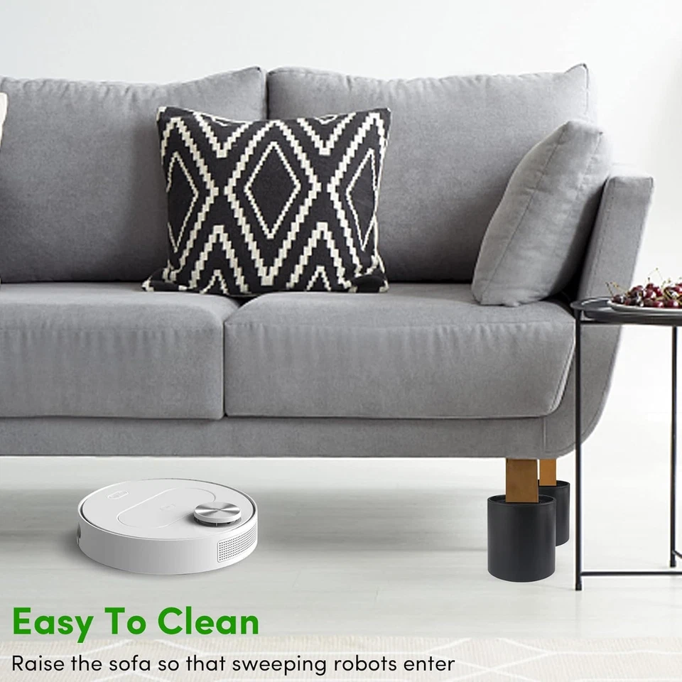 Elevadores de cama DEDU 4 pulgadas de alta resistencia, elevadores de muebles con almohadilla antideslizante soporta u Foto 3 de 4