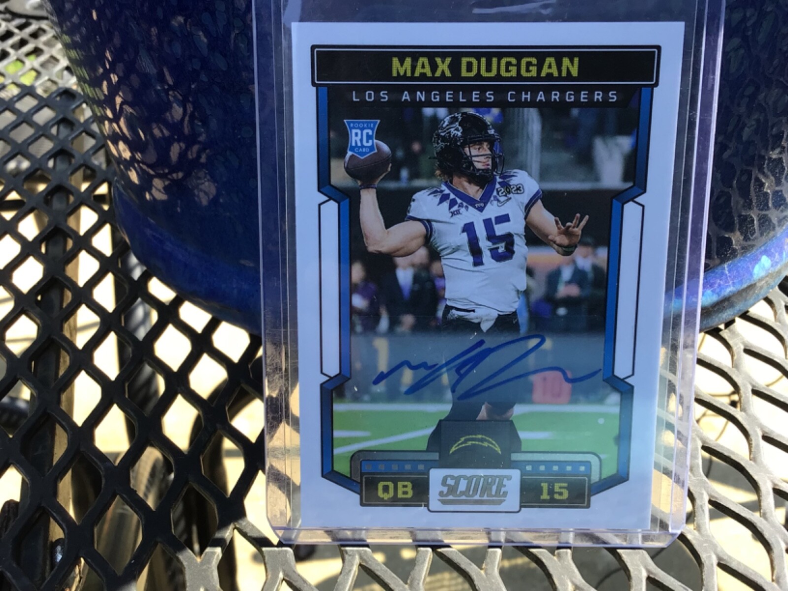 Max duggan 2023 score auto no. 308 chargers