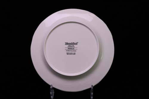 Foglia Villeroy & Boch All White Embossed Leaves SALAD PLATE (S) 8 1/8 " - Picture 2 of 3