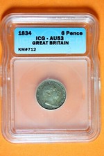 1834 ICG AU53 Great Britain 6 Pence #B6742