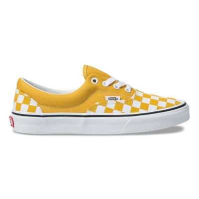 vans era checkerboard yellow