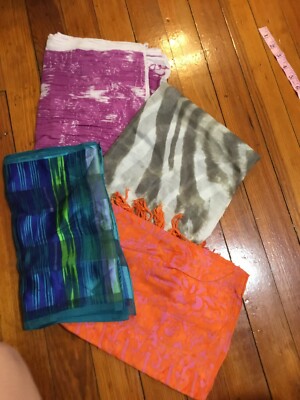 Lot of 4 pcs Women s Scarves Wraps Various Colors: Danja, Codello & other brands