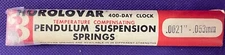 Horolovar 400 Day Clock Package of 3 Suspension Springs .021”-.053mm