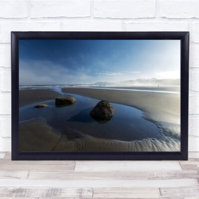 Strand Olympische Spiele Felsen Landschaft Ozean Meer Morgen frisch Wandkunstdruck
