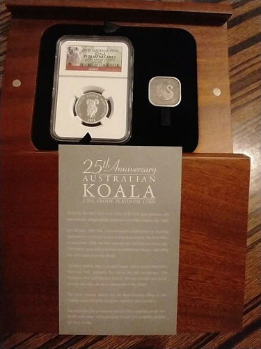 2013-P Australia 25th Anniversary $50 1/2 oz Platinum Koala W/NGC PF70  Box&COA