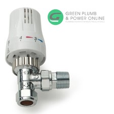 Galaxy Thermostatic Radiator Valve TRV 15mm Angled Chrome **Multi Buy Discount**