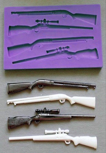 Rifle Shape Silicone Molds Fondant Silica Gel Mold Resin Making Supplies 1pc Set - Picture 3 of 12