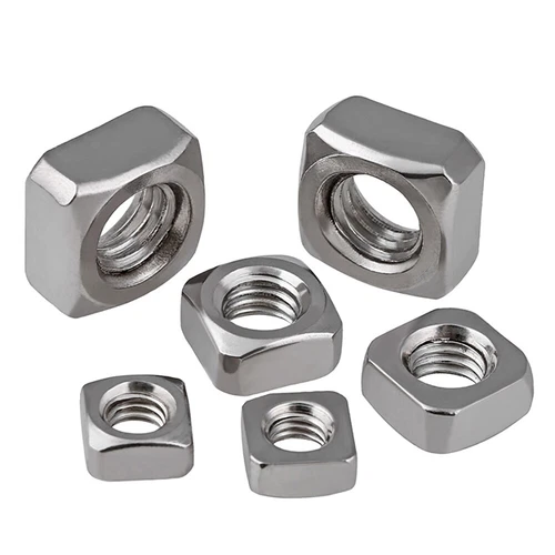 M4 M5 M6 M8 M10 Stainless Steel Square Nuts Metric Thread Thin Type Nut for Bolt