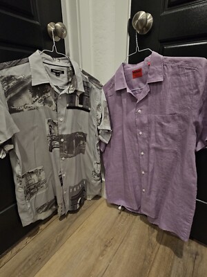 2pack: KARL LAGERFELD PARIS(Paris Button Down Shirt)&Hugo Boss Button Down Shirt