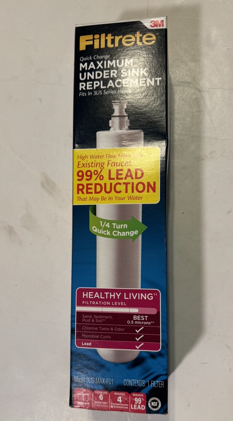 3M Filtrate Quick Change Maximum Under Sink Replacement Filter New &&&