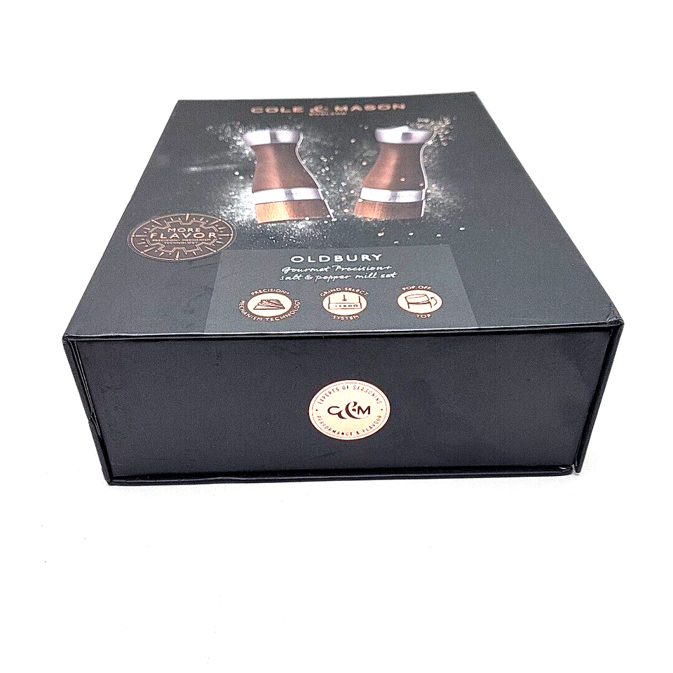 COLE & MASON Oldbury Wood Salt and Pepper Grinder Set Wooden Mills eBay