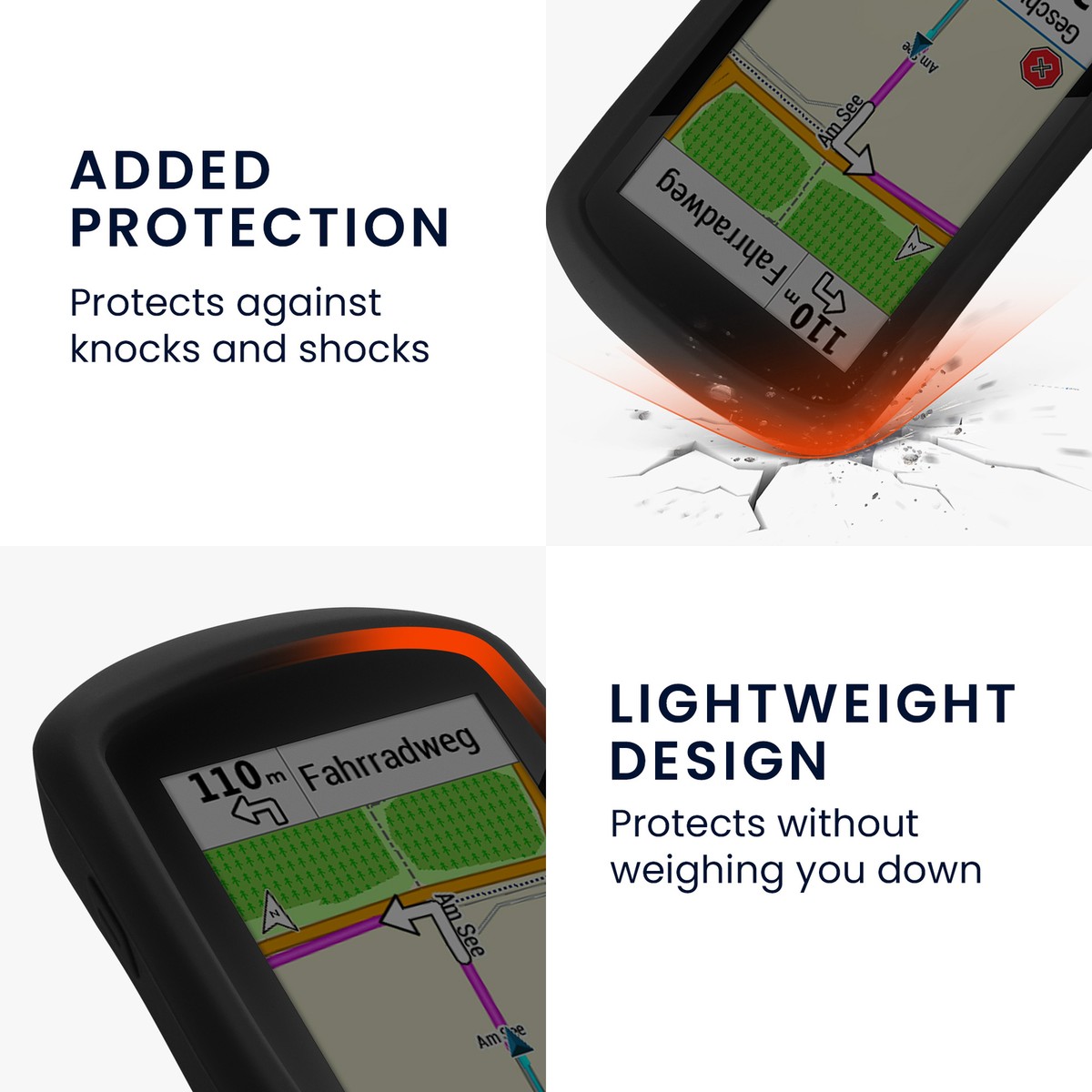 Garmin Approach S60 Housse De Protection En Silicone Pour Garmin Edge Explore 2 - Coque Souple GPS Vélo Ecrin Omega