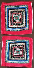 Two handmade Square Patchwork Sofa Bed décor Throw Pillow Case Cushion