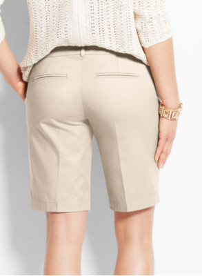 NWT Ann Taylor Beige khaki Tan Board Walk Bermuda walking women's Shorts