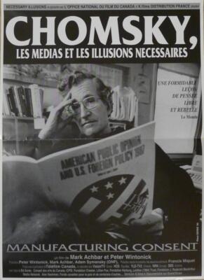 MANUFACTURING CONSENT: NOAM CHOMSKY AND THE MEDIA -RARE DOCUMENTARY MOVIE POSTER