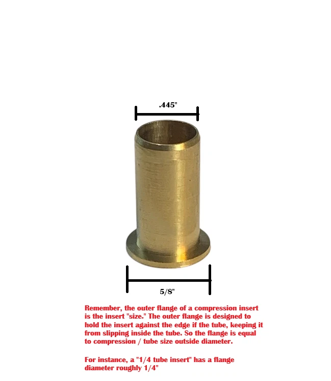 Mangas de inserción de tubo de compresión 10PK para manguera que mide 5/8" OD Foto 2 de 3