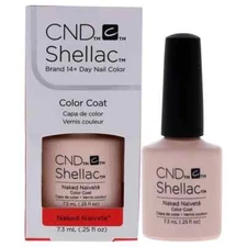 CND Shellac Soak Off Gel Polish Naked Naivete- 7.3mL (.25 fl oz) Rare Color