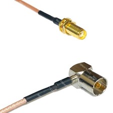 RG316 SMA Female Long to DVB Pal Female Angle RF Cable Rapid-SHIP LOT