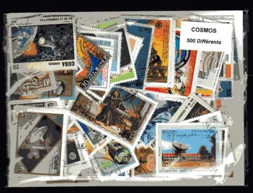 Cosmos Space - 500 Different Postmarked Stamps