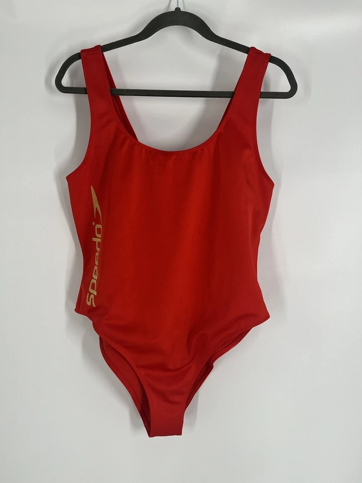 SPEEDO Forever 21 Plus 尺寸 0X 女式红色单件泳衣高腿 — 第 2/4 张图片