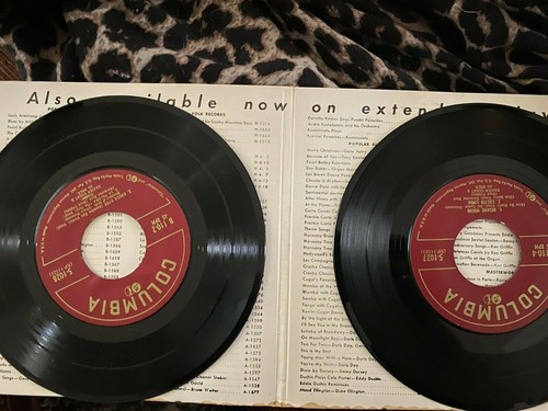 Vintage CUGATS Favorite RHUMBAS 45 rpm record set Columbia vinyl blue cover RaRe - Picture 5 of 5