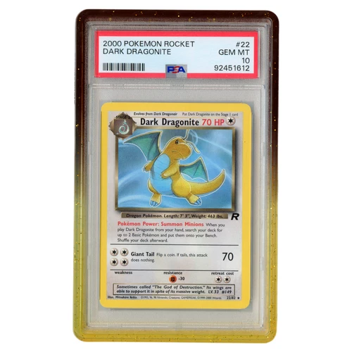 2000 Pokémon Dark Dragonite Team Rocket Rare #22/82 PSA 10 Gem Mint