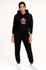 Damen Hoodie Jogginganzug – Good Vibes Motiv – Zweiteiler Freizeit Set
