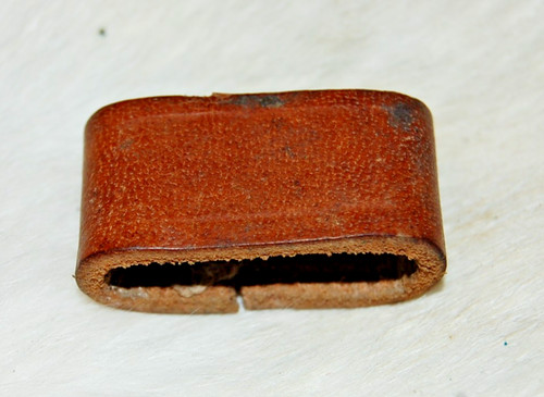 VINTAGE LEATHER RIFLE SLING KEEPER- USED SURPLUS