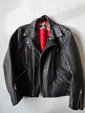  Leather Jacket Biker Rocker Wolf Vtg 80s Style Motorcycle M Rrp 299 Excellent 