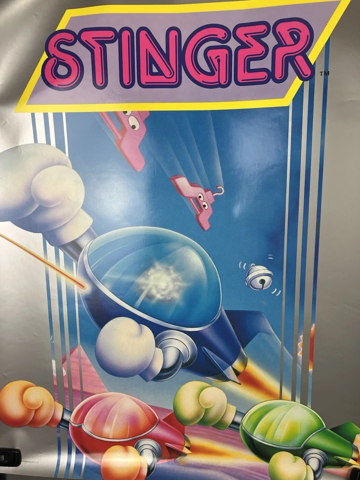 Original Nintendo 1987 Stinger Konami Poster - 28x22 Vintage NES Promo Art  - Image 2 of 4