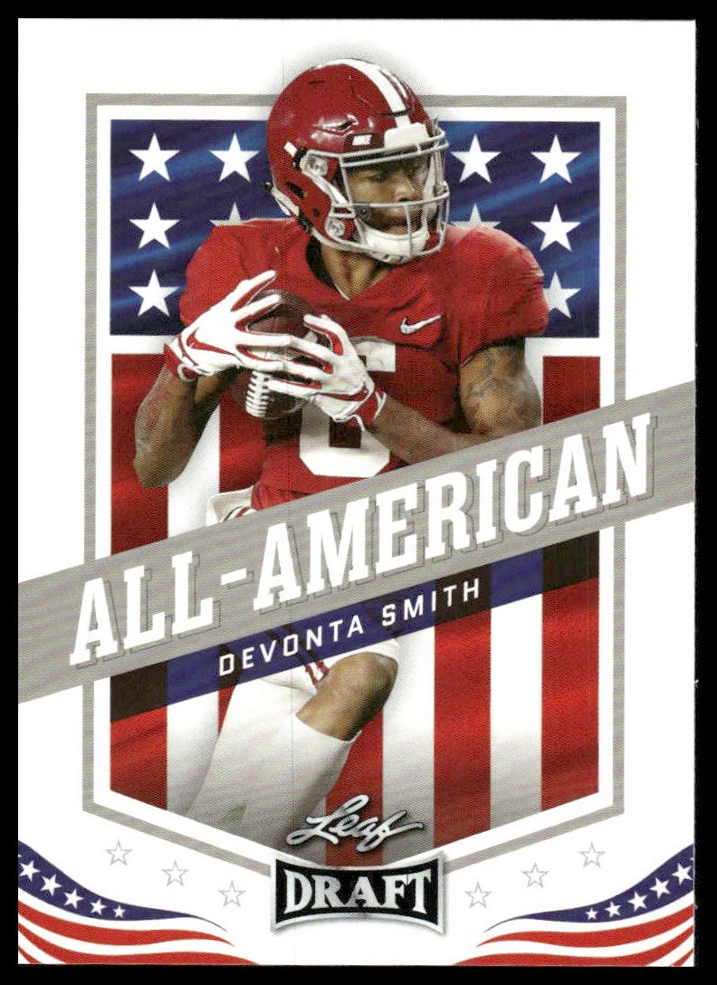DeVonta Smith Rookie 2021 Leaf Draft #42 Alabama Crimson Tide