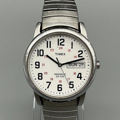 Timex Easy Reader Mens Watch 35mm IndigloDay Date T20461 Stretch