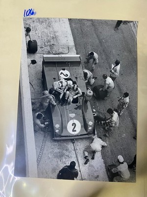1973 Ferrari 312 PB #2 Pit Stop Photo Merzario Pace Phipps Original Print