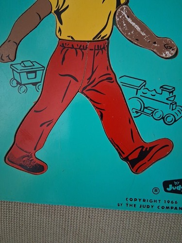 JUDY Vintage Wooden Puzzle Little Boy Dressing; 9 Pieces - Picture 8 of 9