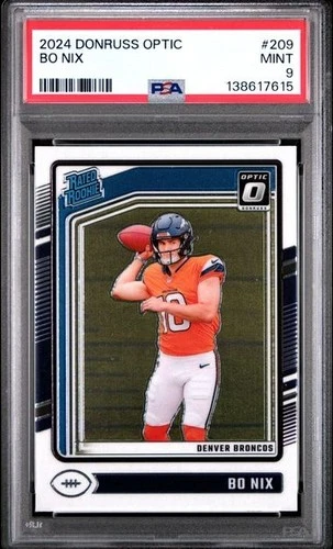 2024 DONRUSS OPTIC BO NIX RC RATED ROOKIE # 209 PSA 9 MINT DENVER BRONCOS