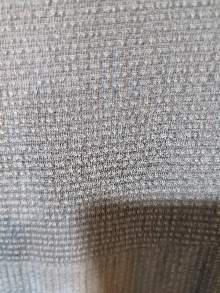 Eileen Fisher 100% Silk Dark Gray Textured Long Sleeve Midi Dress Tie Back L - Image 3 of 4