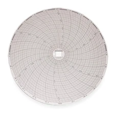 DICKSON C443 Circular Paper Chart, 24 hr, 60 pkg 1PRT5