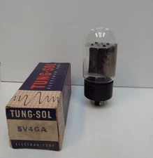 NOS Tung-Sol 5V4GA Rectifier Full Wave Vacuum Tube
