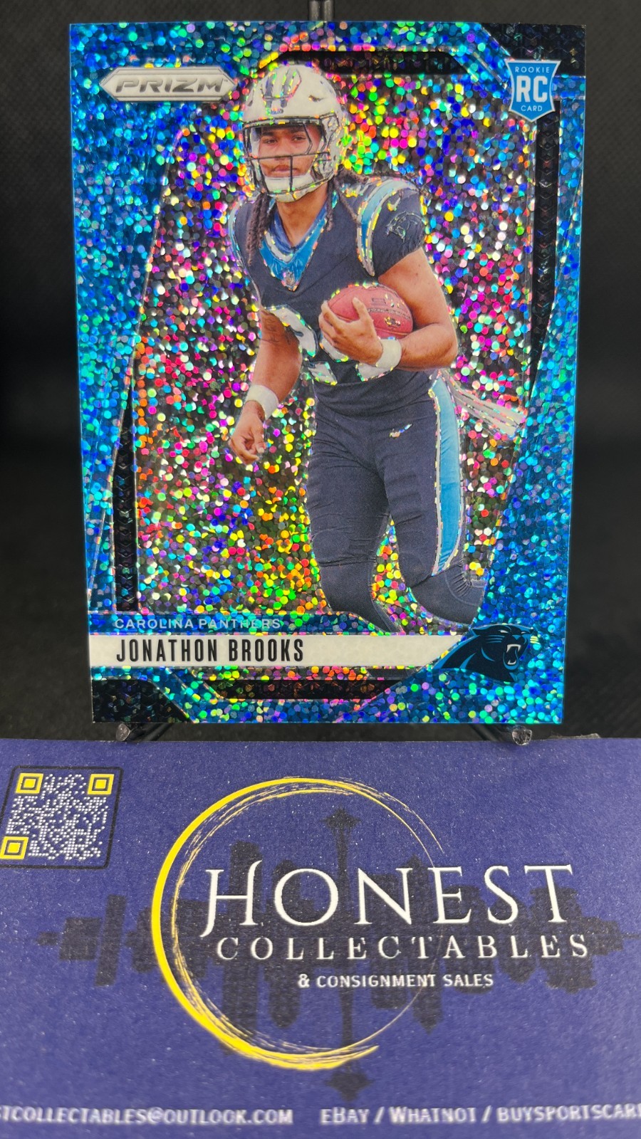 Jonathon Brooks /96 (RC, SP) - 2024 Panini Prizm Blue Sparkle Prizm /96 #357