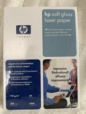 HP White Soft Gloss Laser Paper 120g A4 200 Sheets New Sealed