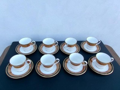 NORITAKE *CABOT* 9785  ( LOT OF 8 ) CUP & SAUCER SETS UNUSED FREE SHIPPING
