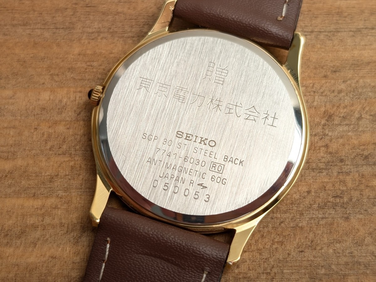Unused] 1980 SEIKO Dolce 7741-6030 Gold Dial Quartz Men's Watch