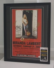 MIRANDA LAMBERT Signed Concert Poster - Framed - JSA AUTHENTICATED