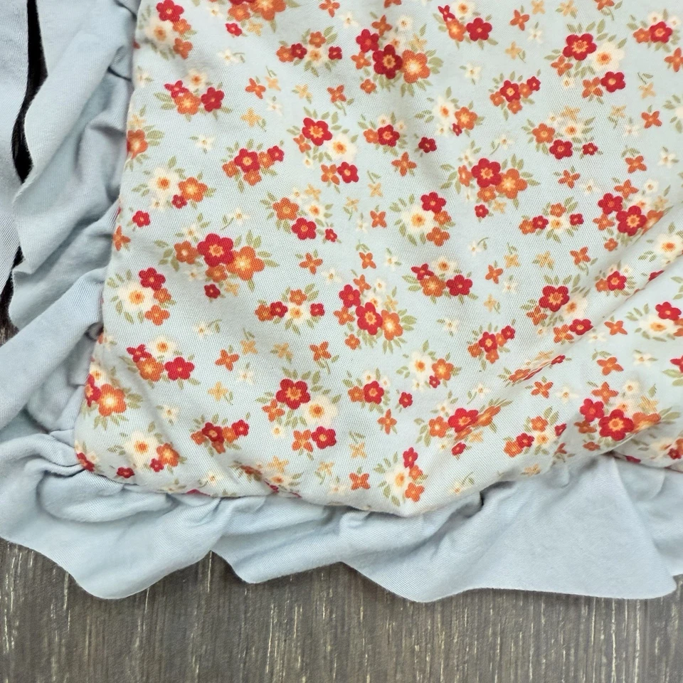 Pillow Shams Cottage Core Farmhouse Blue Floral With Ruffle Set Of 2 Standard - Imagem 3 de 4